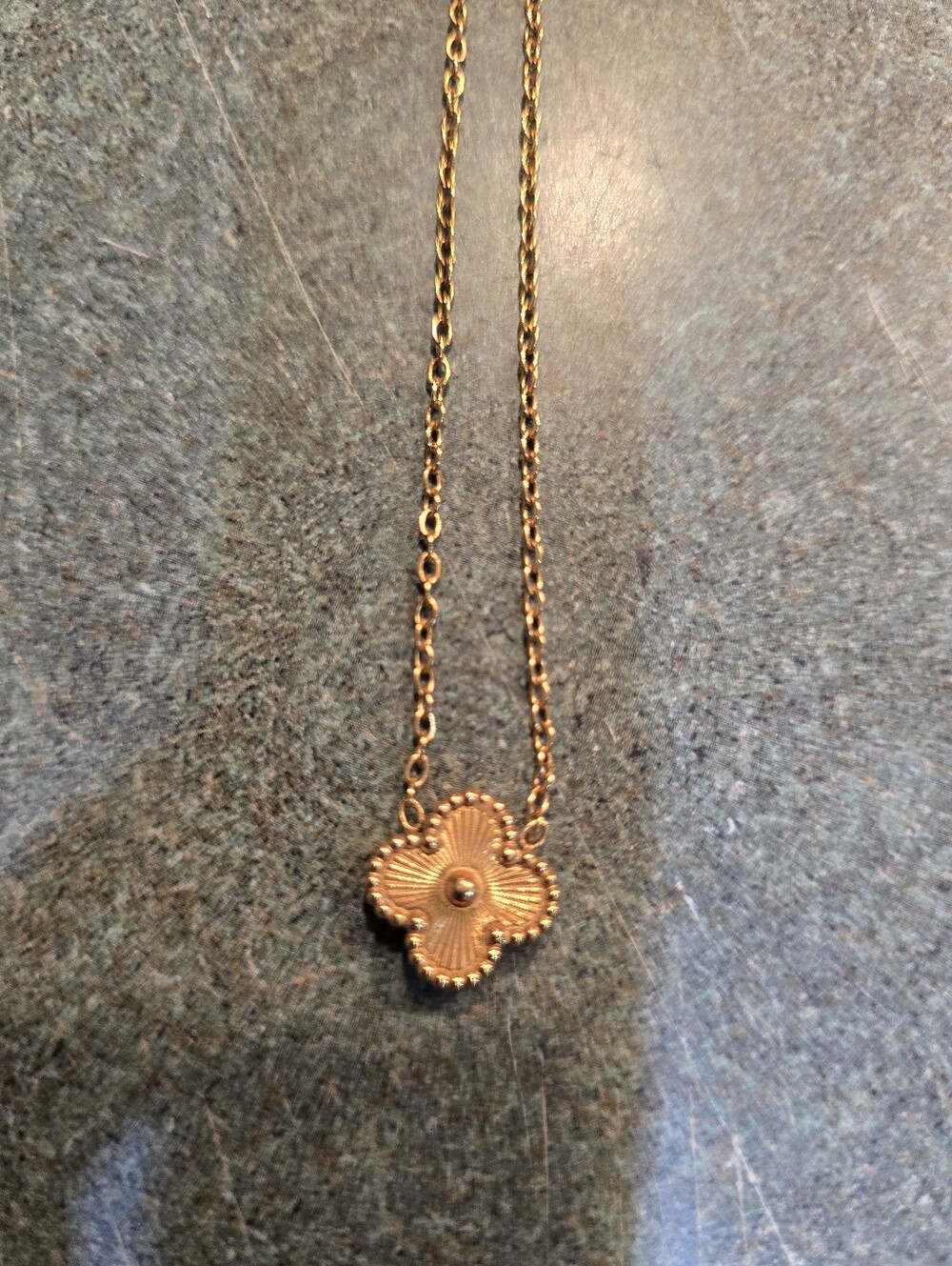 Gold Clover Pendant Necklace - Women's Jewelry